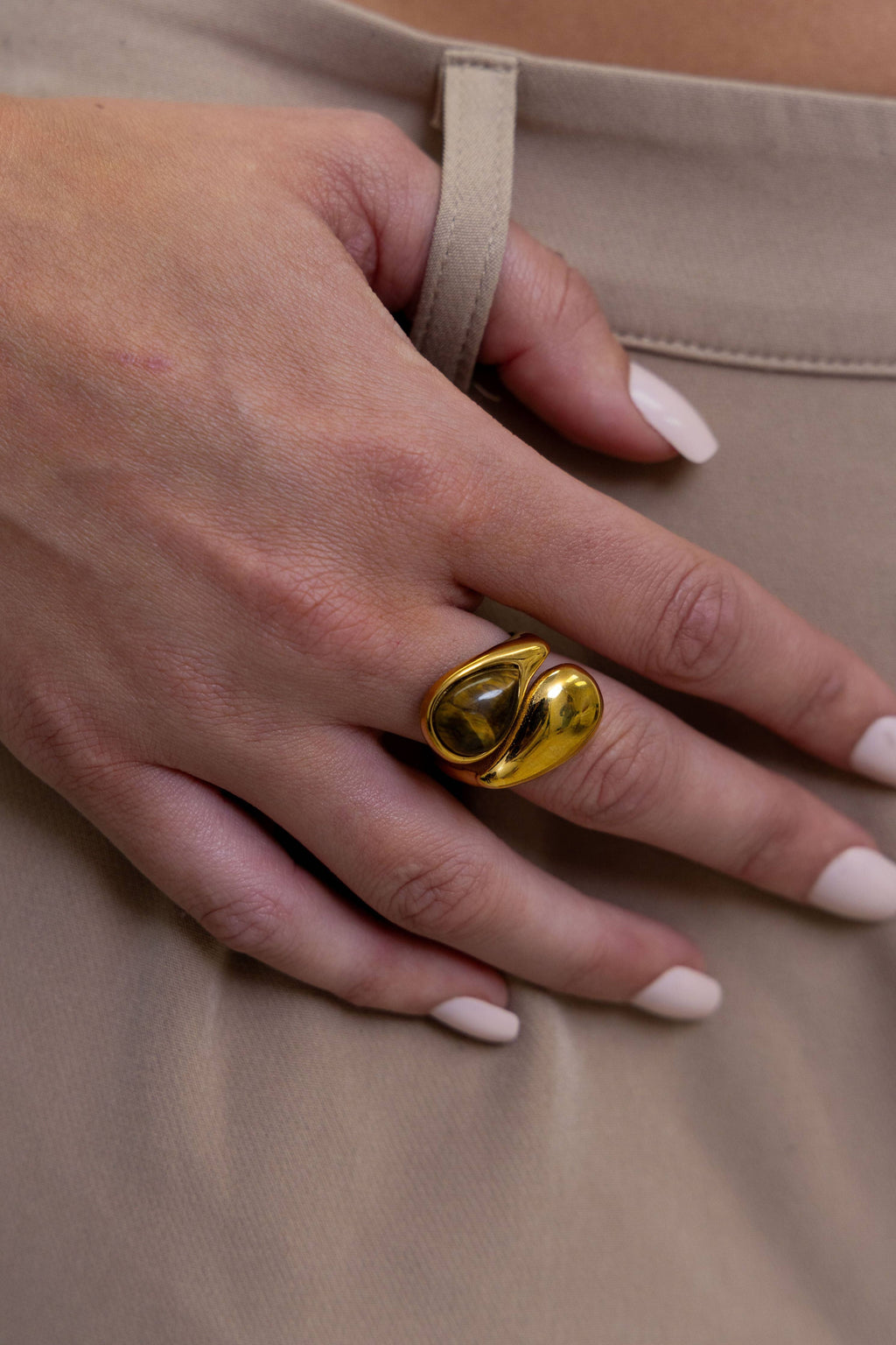 Cami Tiger Eye Stacked Ring