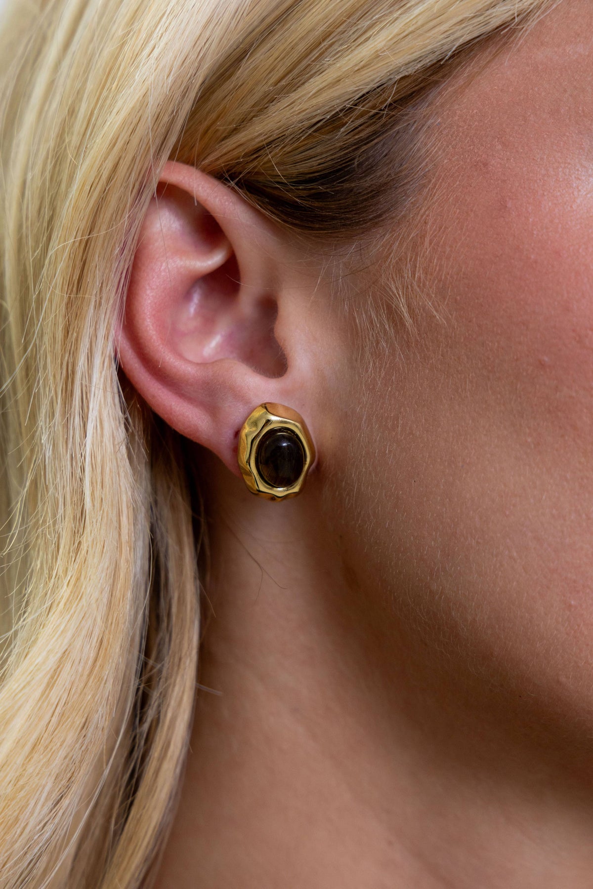 Saylor Tiger Eye Studs