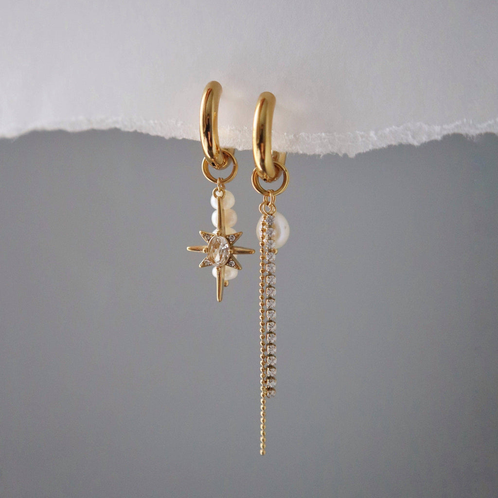 Lucias Dangle Charm Hoops