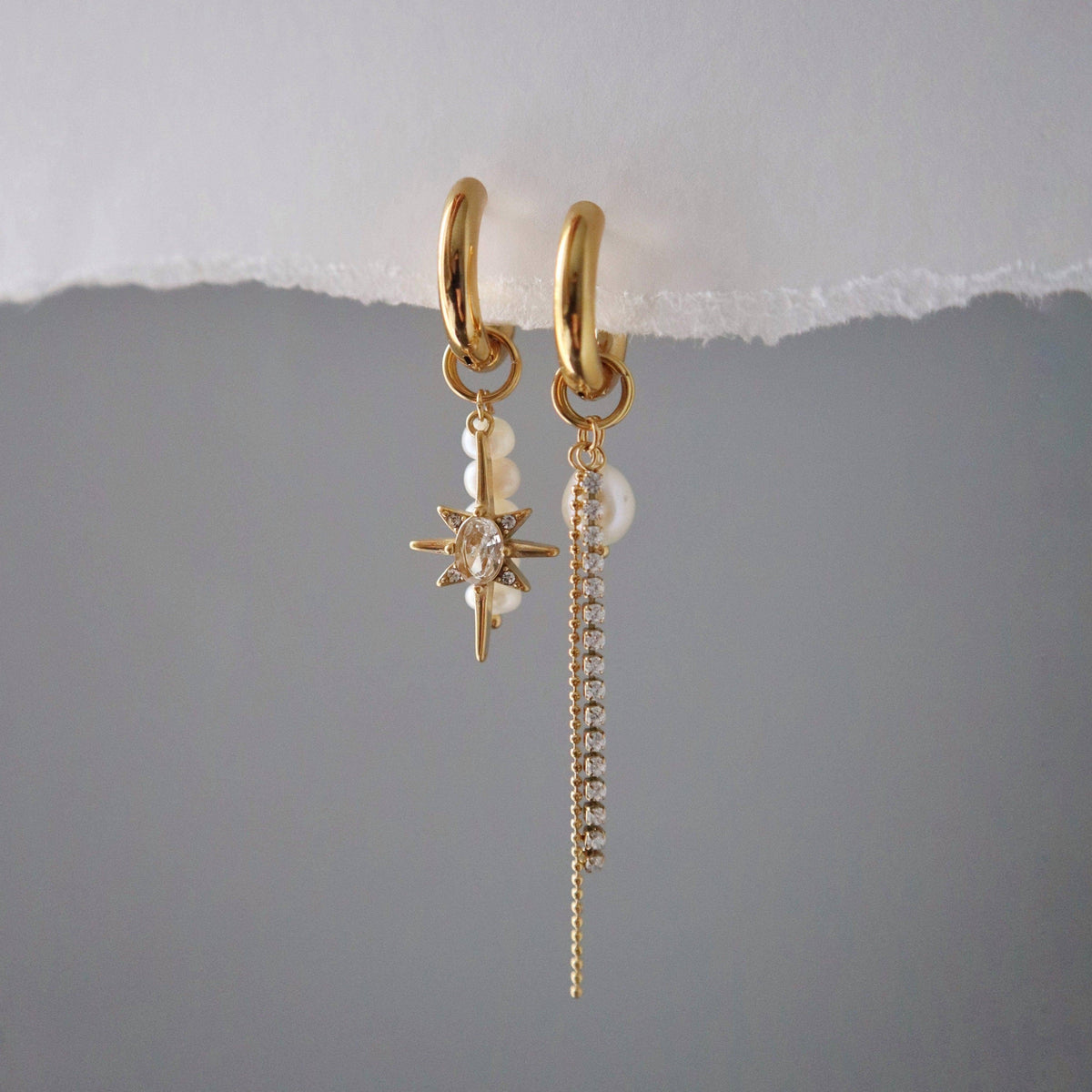 Lucias Dangle Charm Hoops
