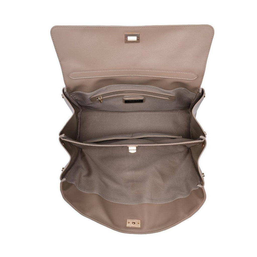 Keaton Taupe Satchel