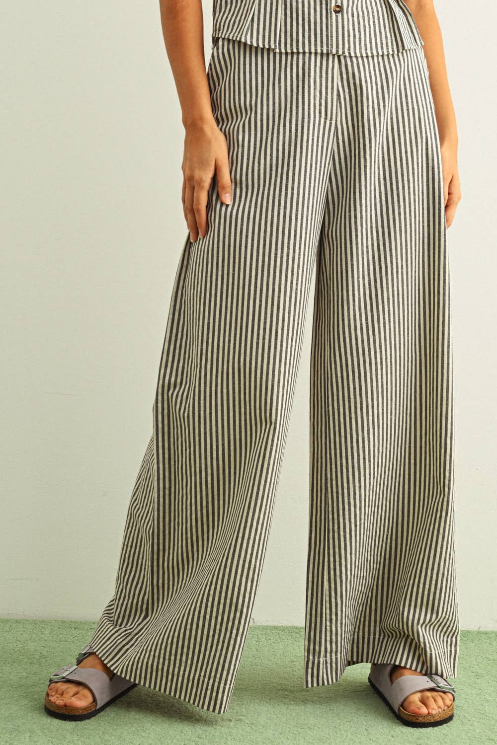 Naya Striped Wide Leg Trouser