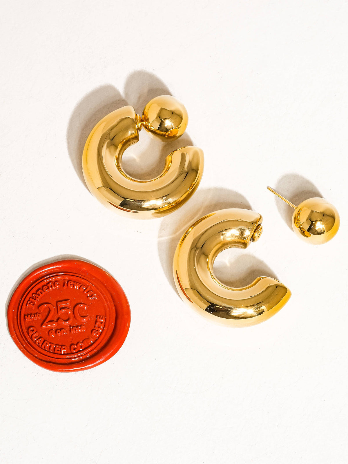 Fernanda Ball C Hoop Earring