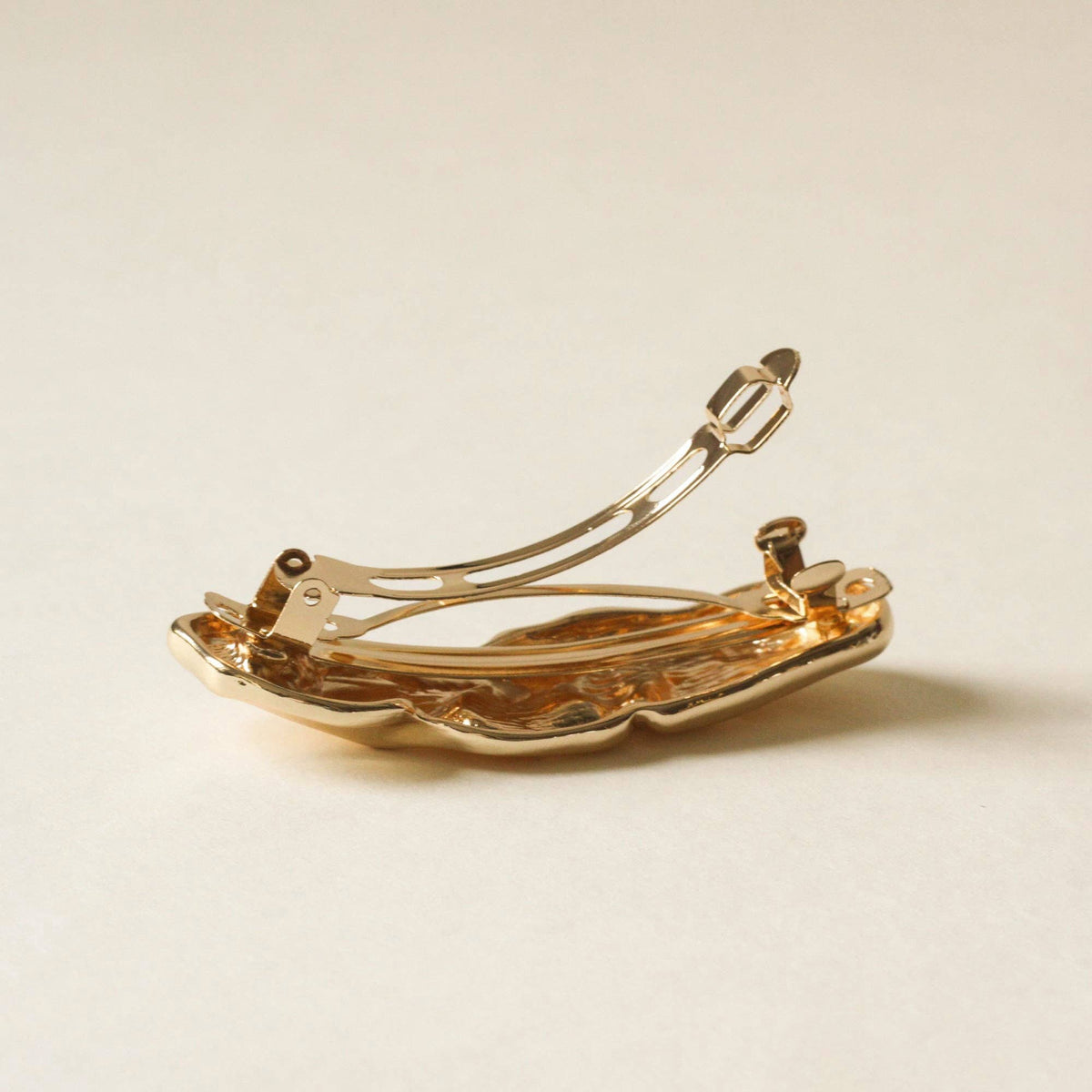 Textured Metal Barrette Hair Clip