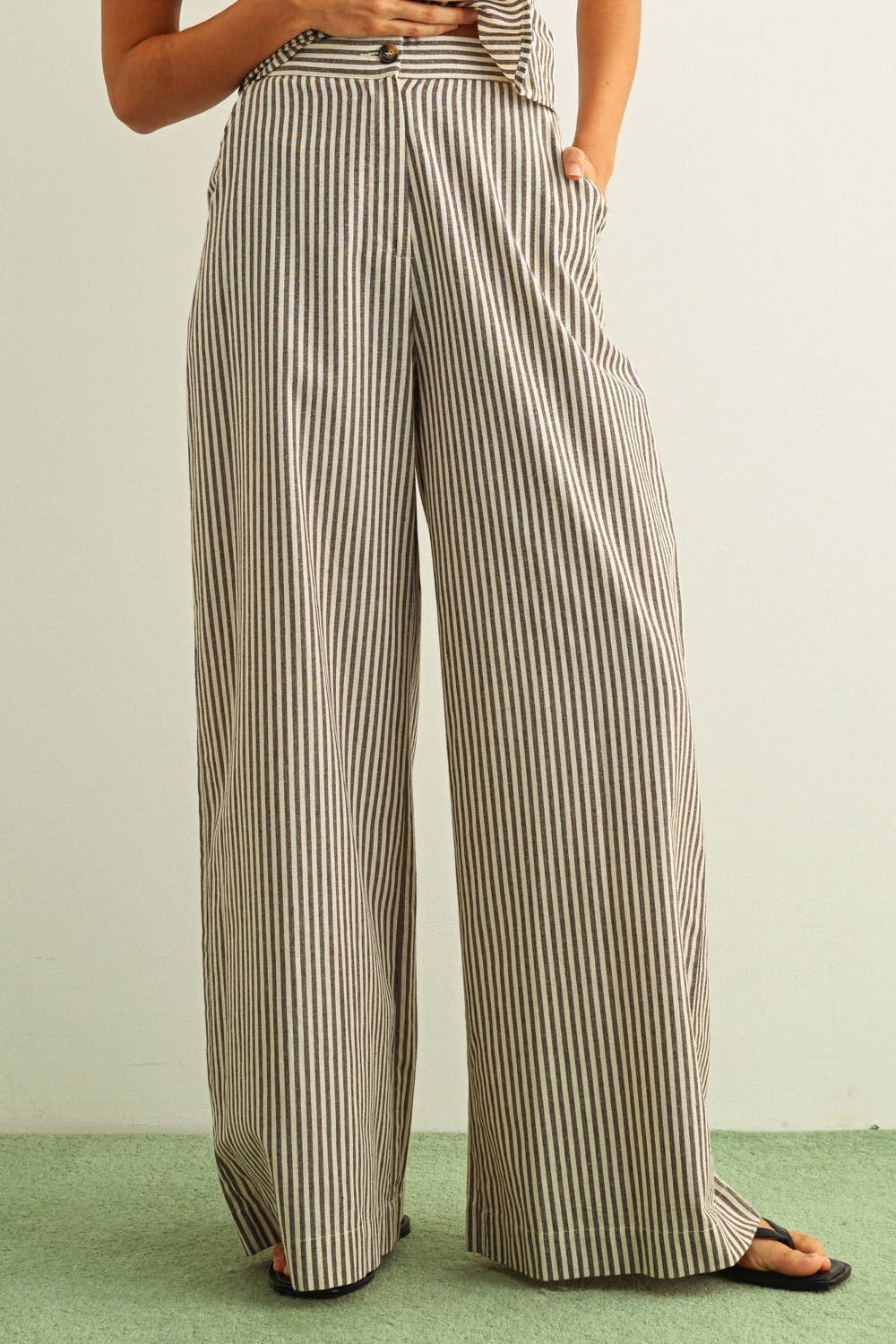 Naya Striped Wide Leg Trouser