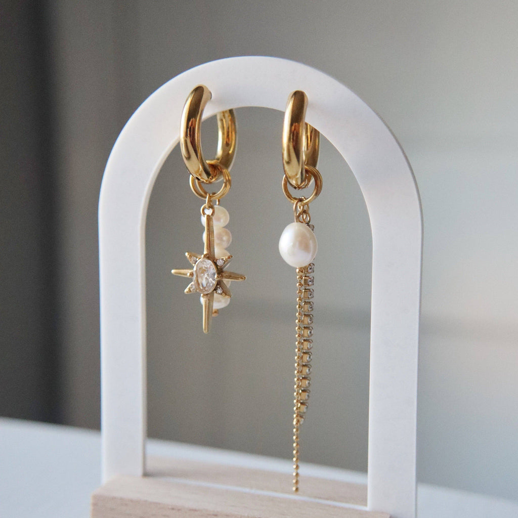 Lucias Dangle Charm Hoops