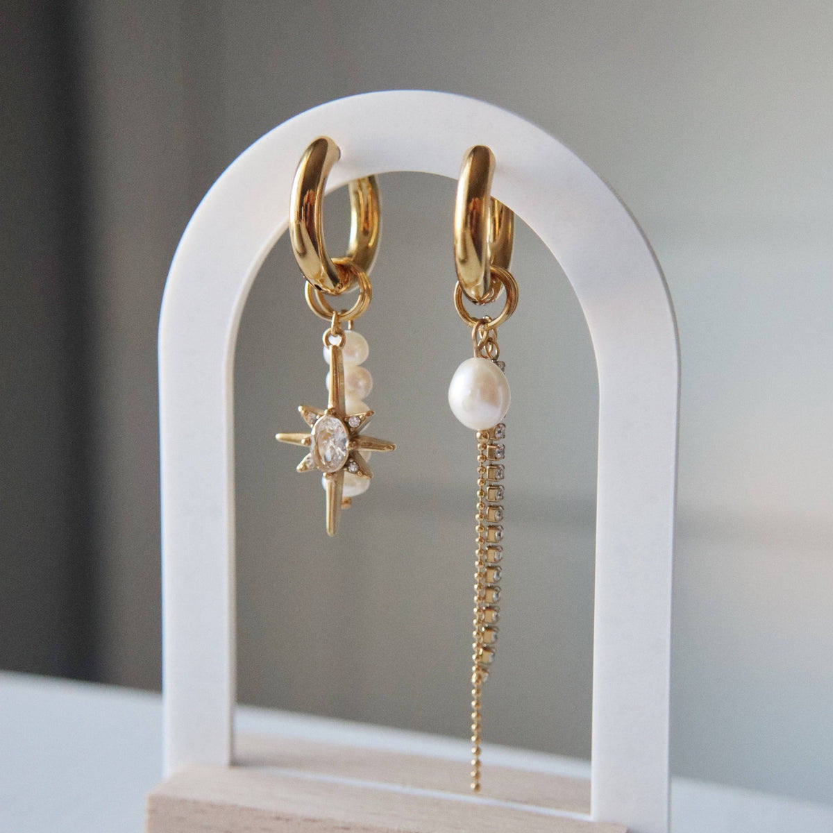 Lucias Dangle Charm Hoops