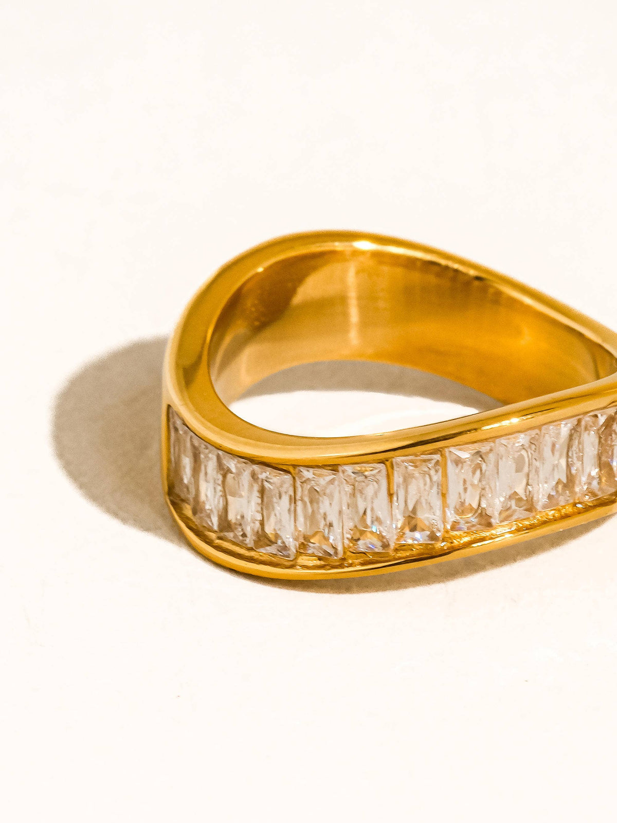 Calyxe CZ Baguette Band Ring