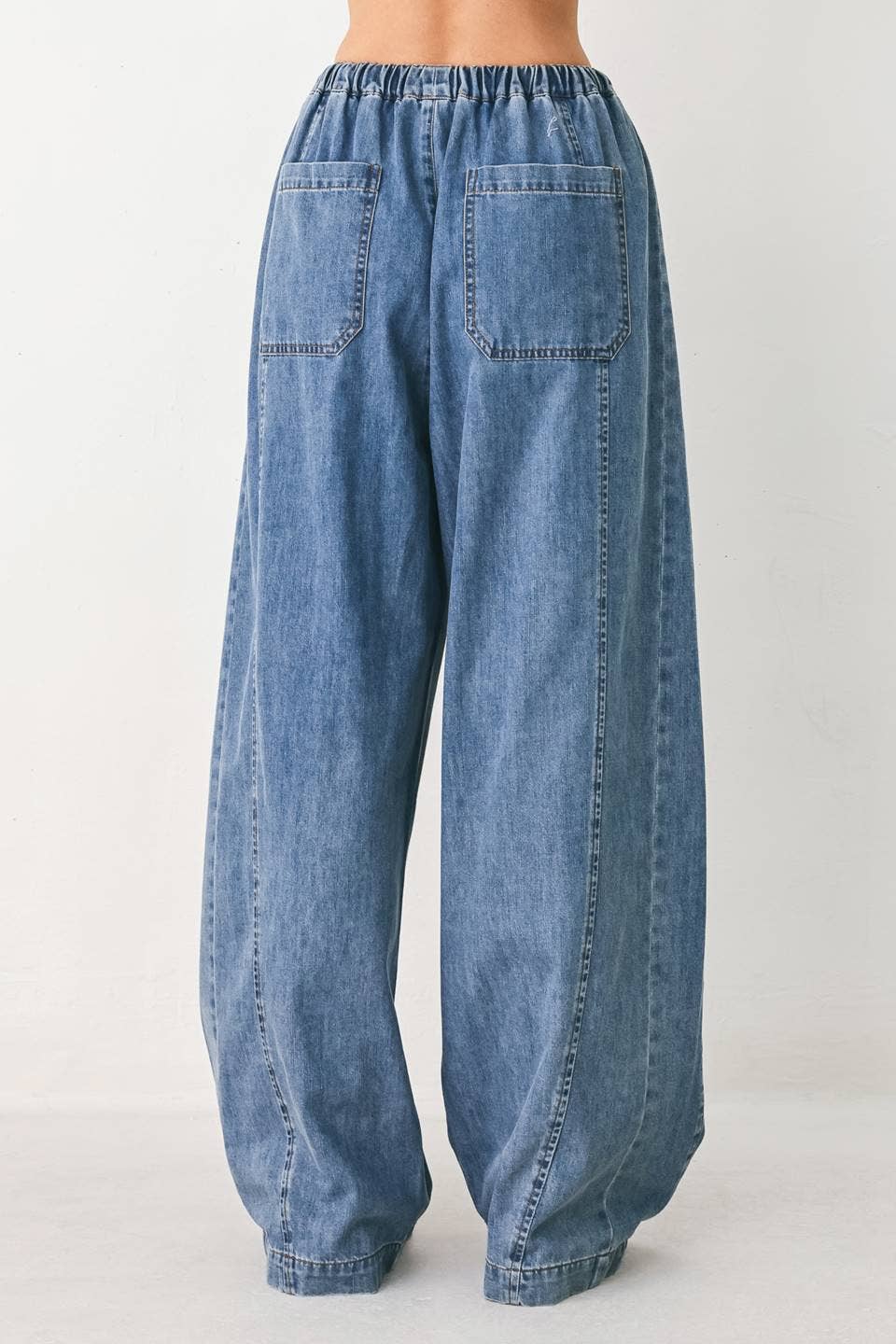 Joanna Washed Wide Leg Denim Pant