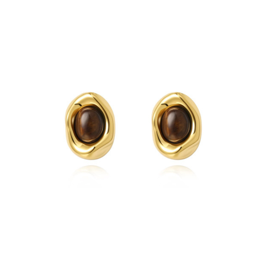 Saylor Tiger Eye Studs