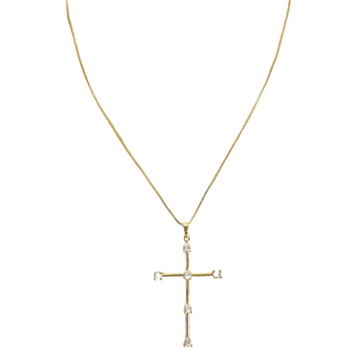 Emilee Cz Cross Necklace