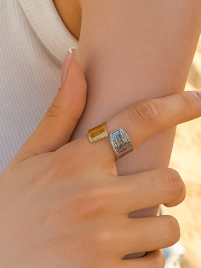 Emmy Textured Open Ring