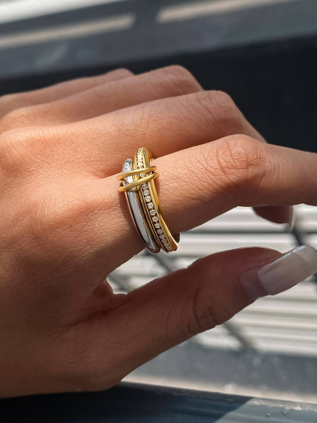 Bayard Multi Stack CZ Band Ring