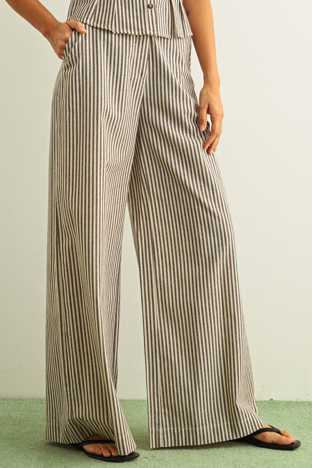 Naya Striped Wide Leg Trouser