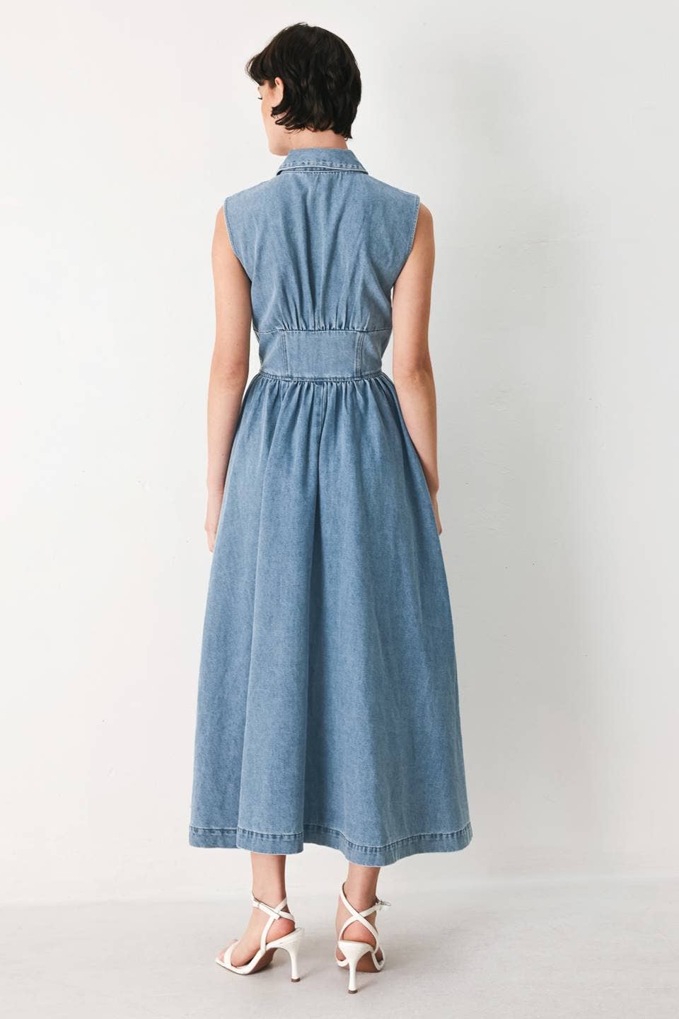 Bailey Washed Denim Midi Dress