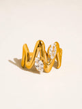 Lumi Abstract CZ Open Ring