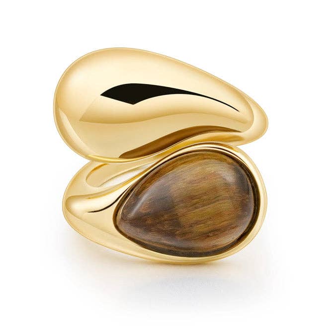Cami Tiger Eye Stacked Ring