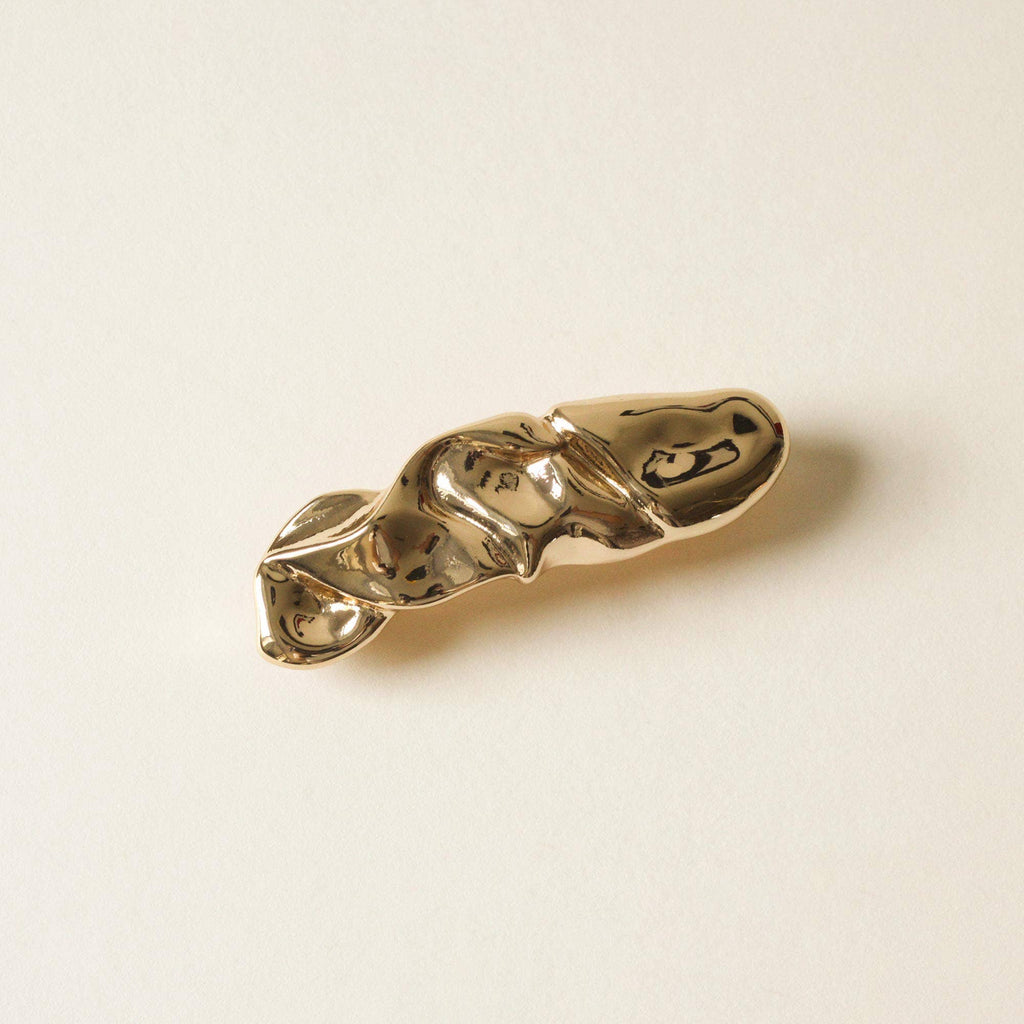 Textured Metal Barrette Hair Clip