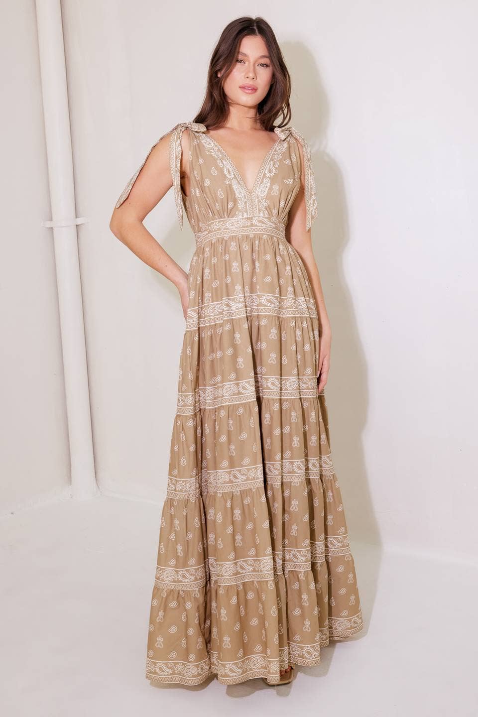 Lizzie Printed Woven Maxi Dress