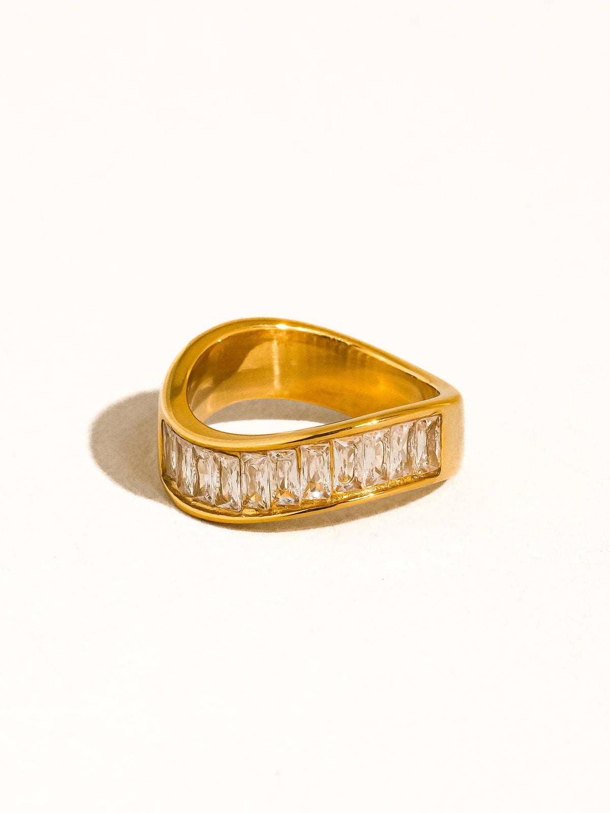 Calyxe CZ Baguette Band Ring