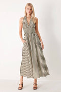 Lily Striped Woven Midi Dress