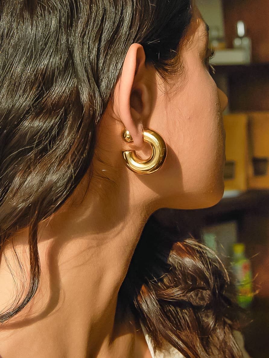 Fernanda Ball C Hoop Earring