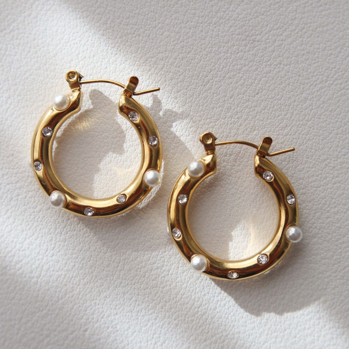 Lily Pearl and CZ Hoops